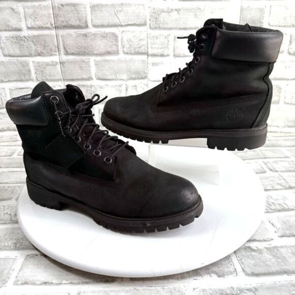Men's Timberland Premium 6-Inch Men's Size 10 Black Suede Waterproof Boots